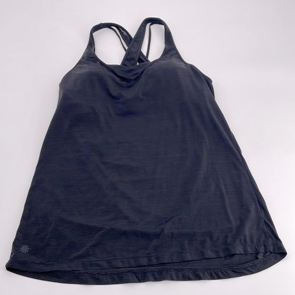 UEC Athleta black athletic tank top built in bra medium